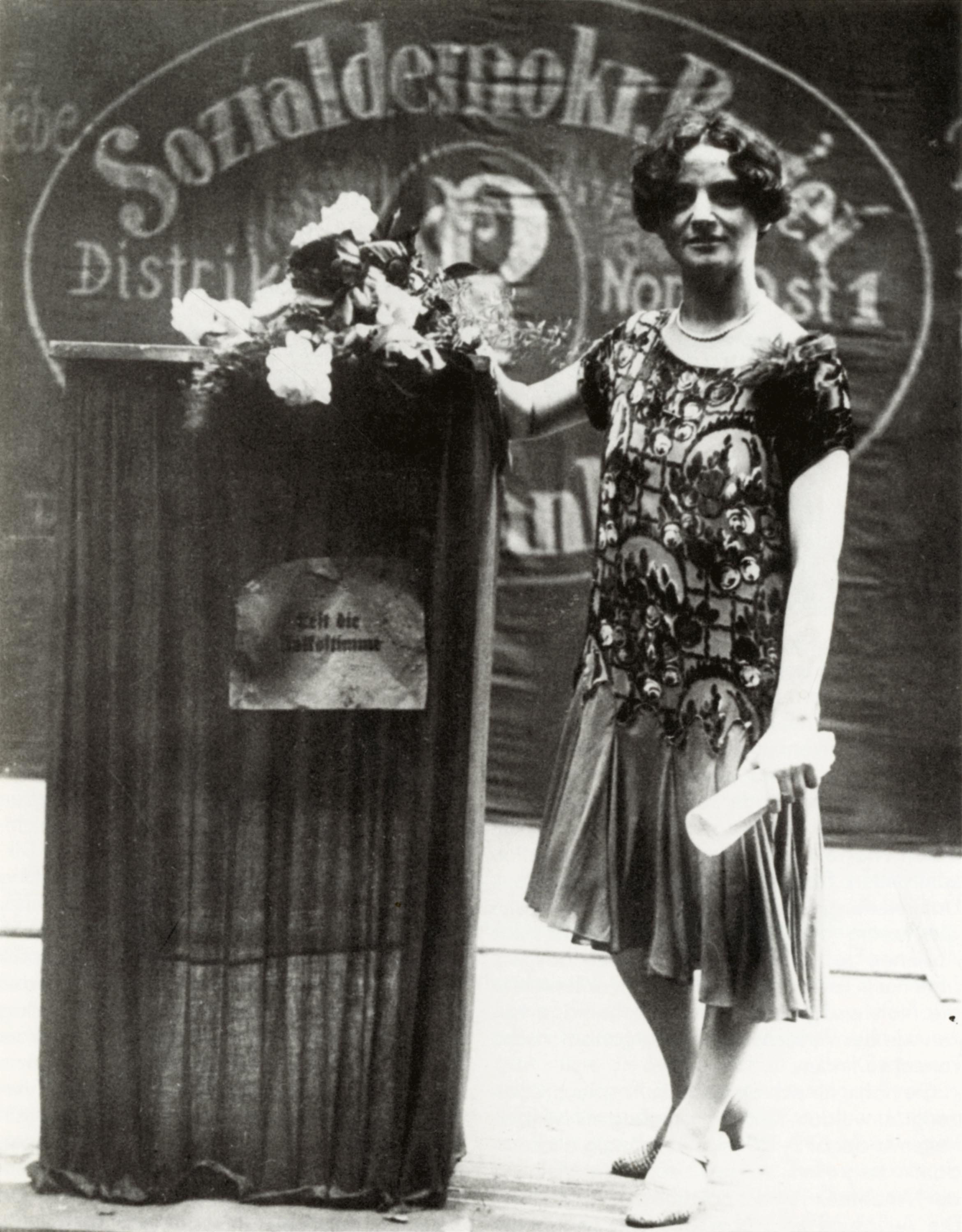 Bei einer SPD-Veranstaltung in Frankfurt/M., 1928